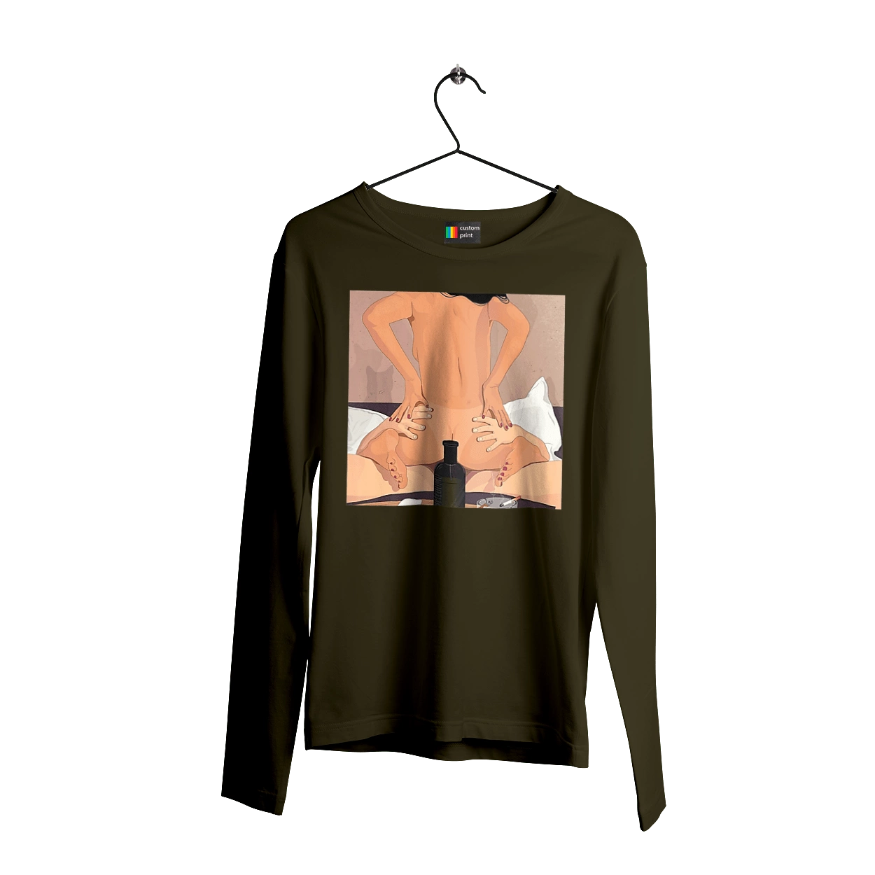 Naked Girl, Bottle And Cigarettes