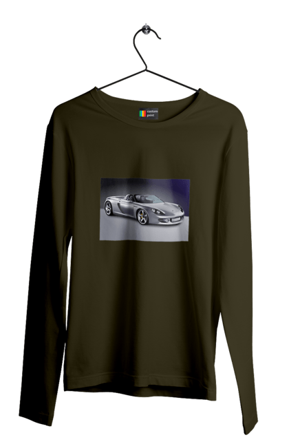 Чоловічий лонгслів з принтом "Авто.2". Авто, кольорове зображення, купе, спортивне авто, фото. 2070702
