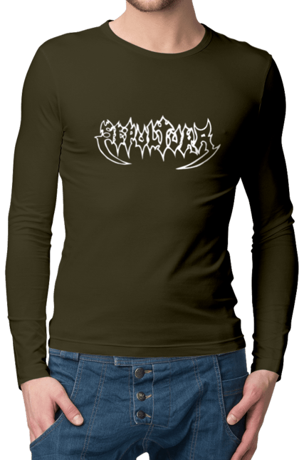 Men's longsleeve with prints Sepultura. Death metal, det metal, groove metal, group, metal, music, rock, sepulture, thrash metal, trash metal. 2070702