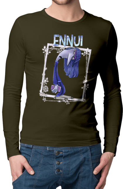 Men's longsleeve with prints Inside Out Ennui. Cartoon, emotions, ennui, inside out, pixar. 2070702