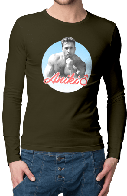 Мужской лонгслив с принтом Билли Херрингтон. Аники, билли, билли херрингтон, гачи, гачимучи, прикольная, херрингтон, юмор. 2070702