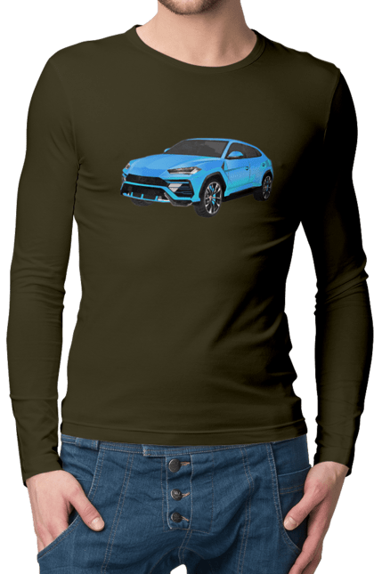 Men`s longsleeve with prints Lamborghini Urus. Car, lamborghini, lamborghini urus, lamborghini urus car, urus. 2070702