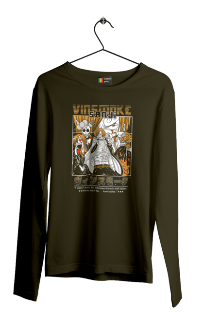 Чоловічий лонгслів з принтом "Ван Піс Вінсмок Санджи". One piece, sanji, аніме, ван пис, ван піс, вінсмок санджи, манга, санджи. 2070702