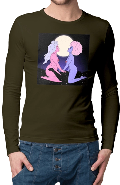 Two Aliens And The Moon