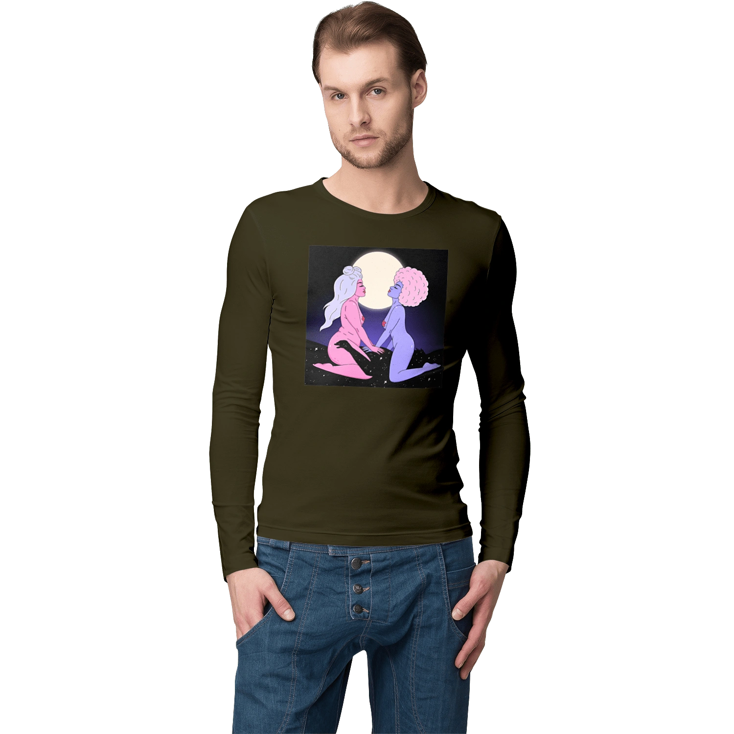 Two Aliens And The Moon