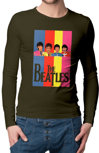 Men's longsleeve with prints The Beatles. Beatles, george harrison, john lennon, liverpool four, music, paul mccartney, ringo starr. 2070702