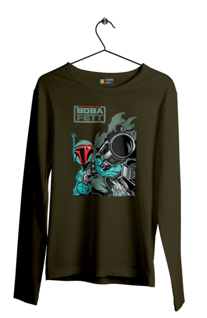 Men's longsleeve with prints Boba Fett. Bob fett, boba fett, clone, head hunter, star wars. 2070702