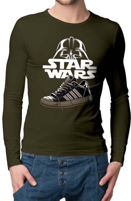 Men's longsleeve with prints Star Wars. Clone, helmet, lukasfilm, star wars, stormtrooper, trooper. 2070702