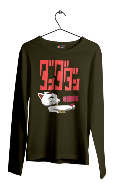 Мужской лонгслив с принтом Дандадан Турбо бабка. Dandadan, turbo granny, yokai, аниме, дандадан, ёкай, манга, турбо-бабка. 2070702