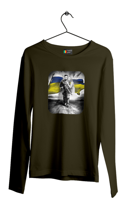 Men`s longsleeve with prints Defender of Ukraine. Defender, flag, flag of ukraine, girl, sivolika, symbolics, ukraine. 2070702