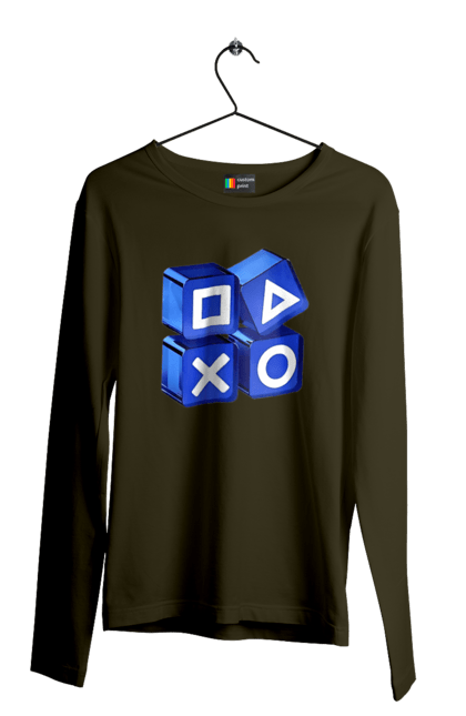 Men`s longsleeve with prints Gamepad. Game, gamepad, joystick, playstation, sony. 2070702