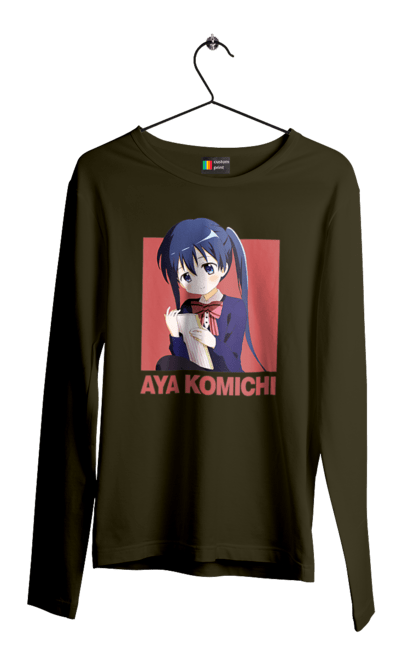 Men's longsleeve with prints Kiniro Mosaic Aya Komichi. Anime, aya komichi, gold mosaic, kiniro mosaic, kinmoza, manga. 2070702