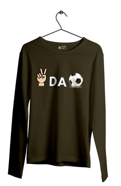 Чоловічий лонгслів з принтом "Ребус піс да бол". Гумор, мем, писдабол, прикольна, ребус, смішна. 2070702