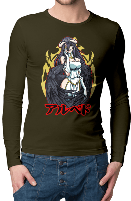 Men's longsleeve with prints Overlord Albedo. Albedo, anime, lord, overlord, tv series. 2070702