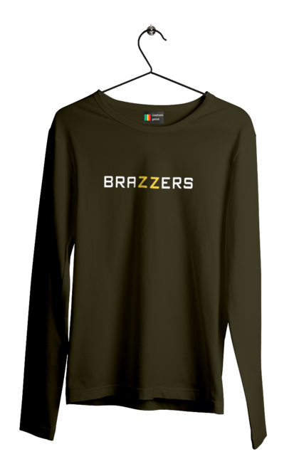 Чоловічий лонгслів з принтом "Brazzers". Brazzers, hub, porn, porn hub, pornhub, бразерс, браззерс, зсу, порно хаб, порнохаб. 2070702