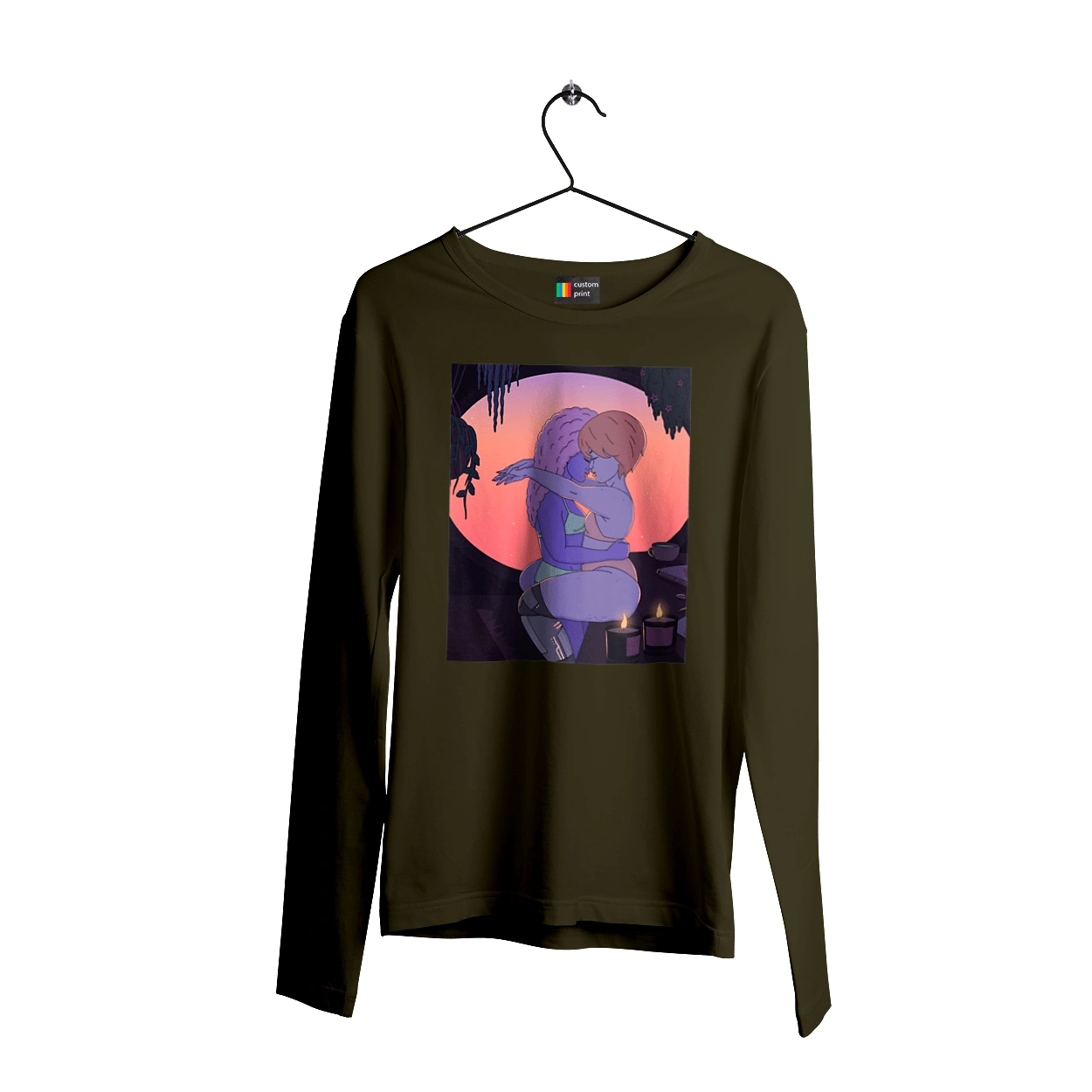 Purple Girls Hugging