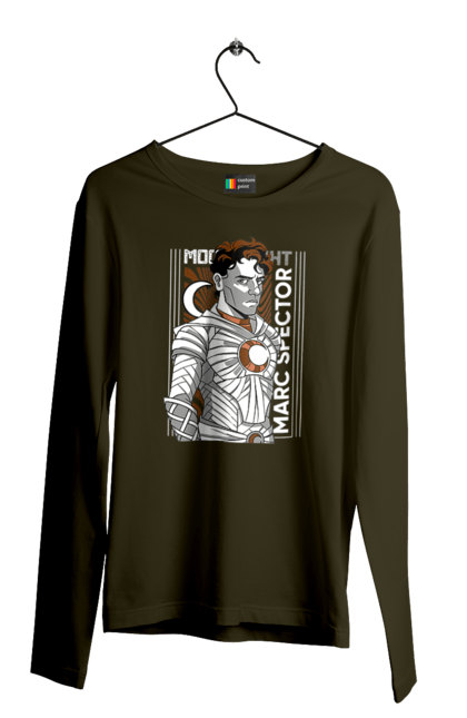 Men's longsleeve with prints Moon Knight. Marc spector, marvel, mcu, moon knight, series, steven grant, tv show. 2070702