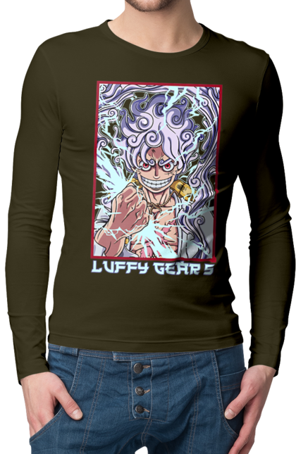 Men's longsleeve with prints One Piece Luffy. Anime, luffy, manga, monkey de luffy, one piece, pirates. 2070702