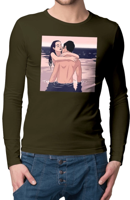 Couple Hugging In The River