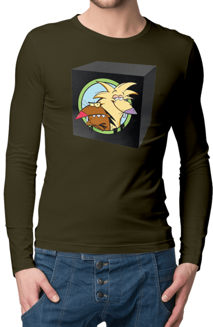 Чоловічий лонгслів з принтом "Black Box". Black box, бобер, боєприпас, коробка, повернись живим. 2070702