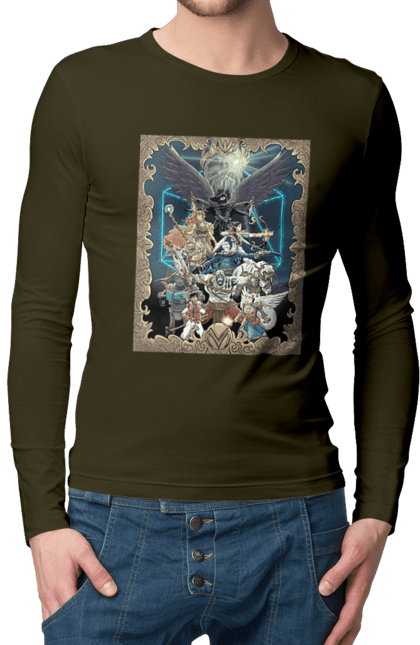 Чоловічий лонгслів з принтом "Легенда вокс машина". Вокс, вокс машина, машина, мультсериал, приключения, сериал, фентезі. 2070702