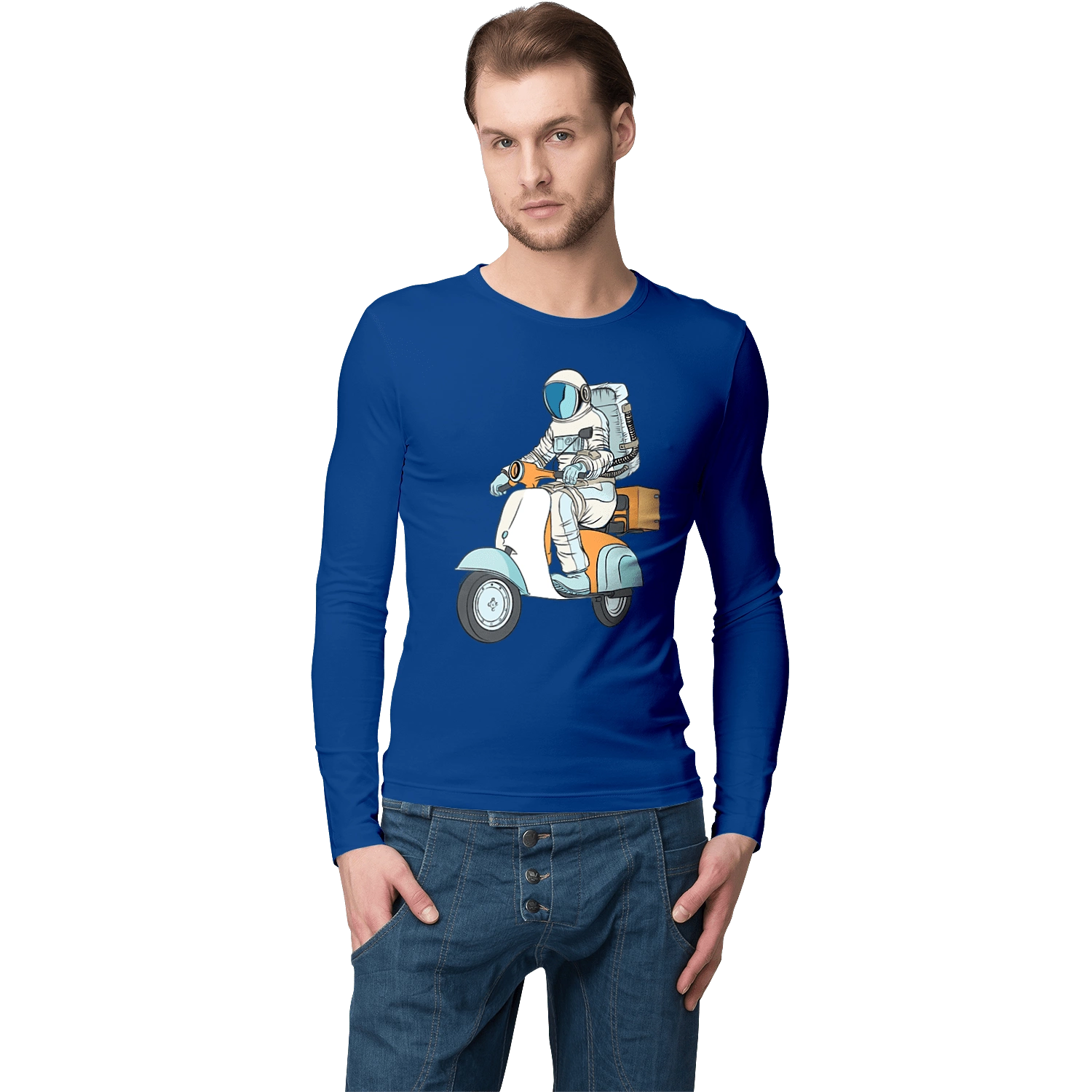 Astronaut on a motorcycle