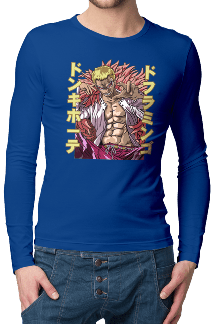 Men's longsleeve with prints One Piece Donquixote Doflamingo. Anime, donquixote doflamingo, heavenly yaksha, manga, one piece, straw hat pirates. 2070702