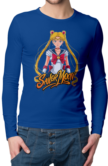 Men's longsleeve with prints Sailor Moon. Anime, drama, magical girl, sailor moon, tv series, usagi tsukino. 2070702