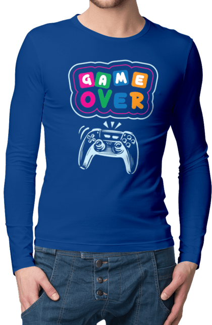 Men's longsleeve with prints Game over. End, game, game is over, game over, life, sadness. 2070702