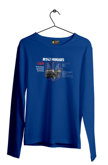 Men`s longsleeve with prints M142 HIMARS. Himars, industrious, m142 himars, weapon. 2070702