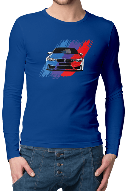 Чоловічий лонгслів з принтом "BMW". Bmw, авто, бмв, бмв фан, фанклуб. 2070702