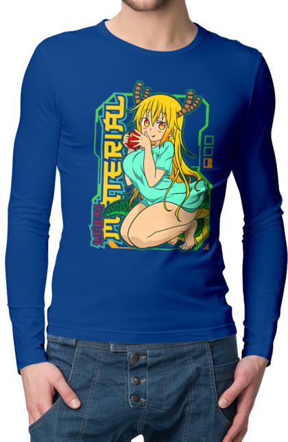 Men's longsleeve with prints Miss Kobayashi's Dragon Maid. Anime, dragon, kobayashi, manga, miss kobayashi, toru kobayashi. 2070702