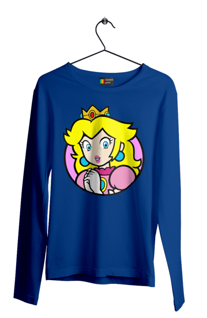 Men's longsleeve with prints Mario Bros. Princess Peach. Character, game, mario, mario bros, nintendo, princess peach, super mario bros. 2070702