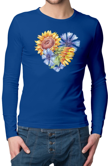 Серце соняшники та фіалки