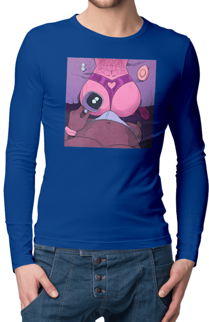 Men`s longsleeve with prints Morning Coffee With Ass. Ass, coffee, naked, shorts. 2070702