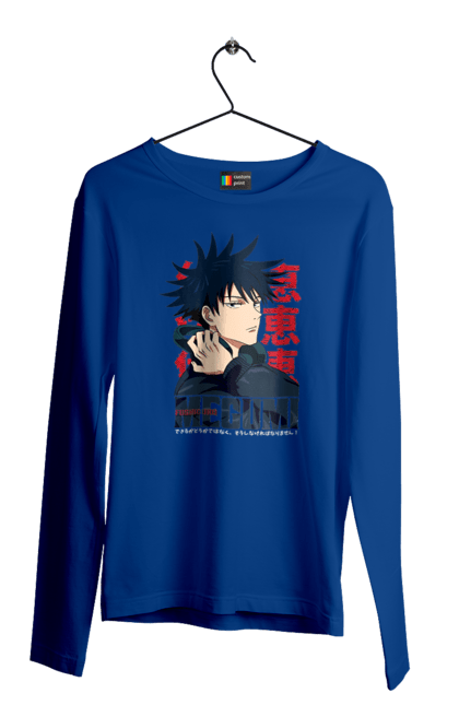 Men's longsleeve with prints Jujutsu Kaisen Megumi. Anime, dark fantasy, fushiguro, fushiguro megumi, jujutsu kaisen, magic battle, manga, megumi, mystic. 2070702