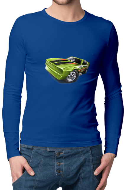 Men`s longsleeve with prints Sports car. Auto, by custom, car, machine, powerful car, sports car. 2070702