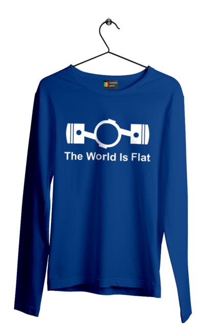 Men`s longsleeve with prints World Flat Wh. Auto, cars, detail. 2070702