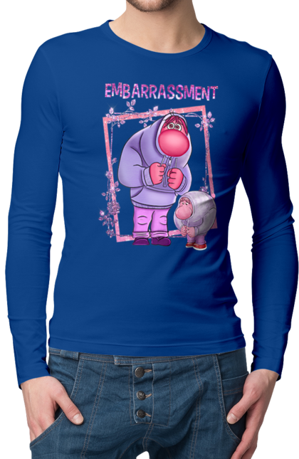 Men's longsleeve with prints Inside Out Embarrassment. Cartoon, embarrassment, emotions, inside out, pixar. 2070702