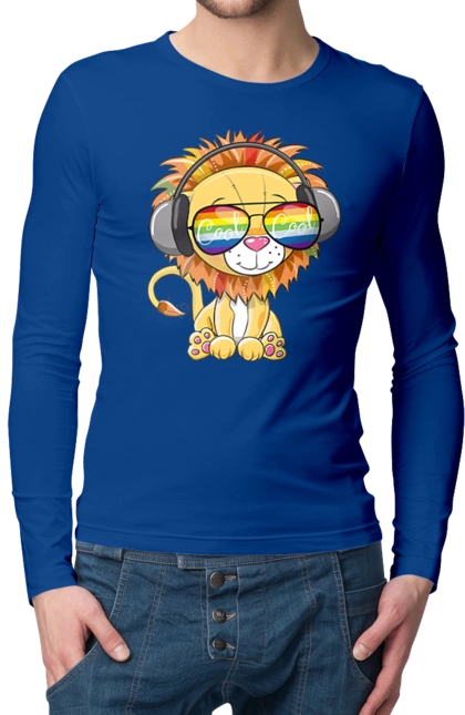 Lion In Glasses And Headphones