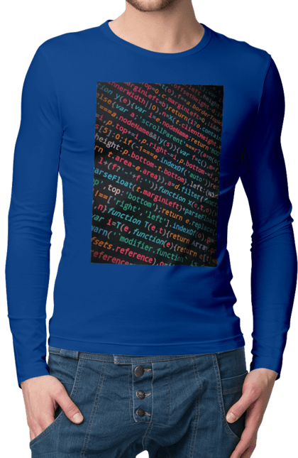 Чоловічий лонгслів з принтом "Код". Angular, c, css, html, it, javascript, jquery, php, python, react, svelt, vue, айтишник, айті, гумор, код, кодувати, прогер, програміст, програмісти, ти ж, ти ж програміст, тиж програміст. 2070702