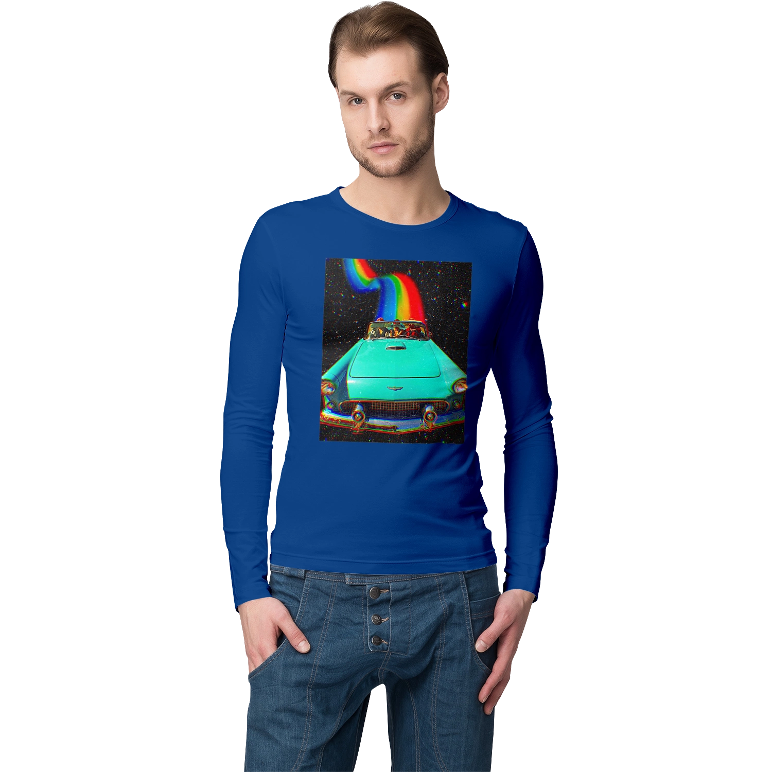 Picture, a car in space