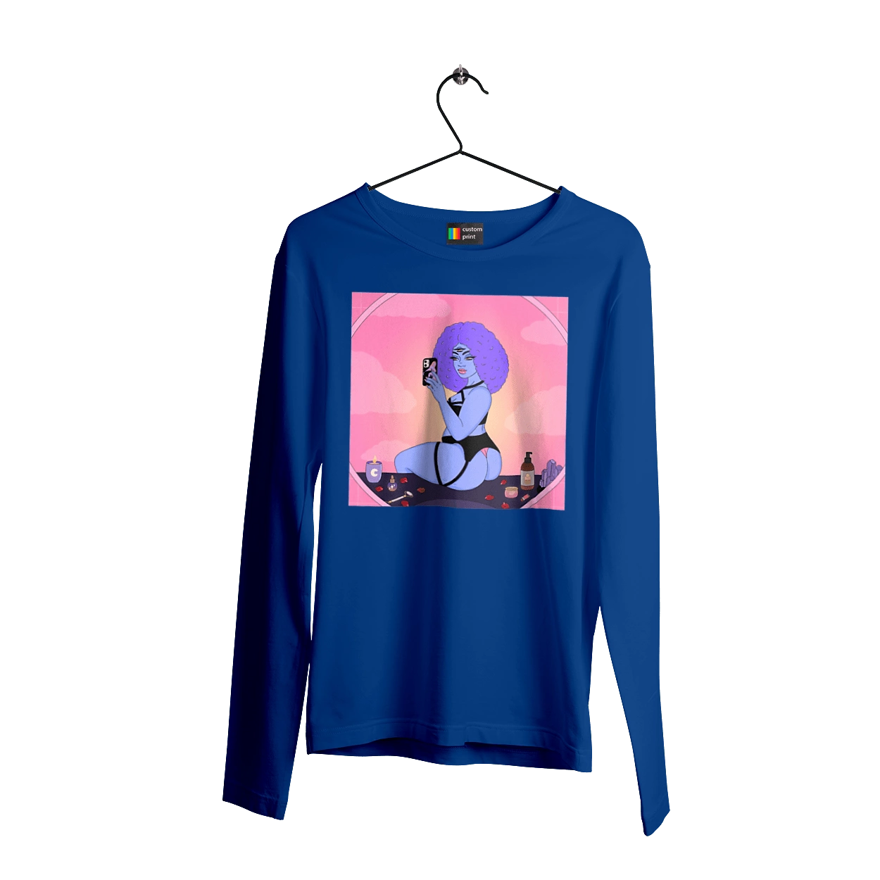 Фиолетовая Девушка Фото В Зеркале