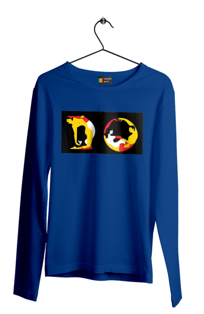 Men`s longsleeve with prints Stretching For An Adult. Poses, stretching. 2070702