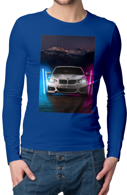 Men`s longsleeve with prints BEHA. Beauty, beha, in the car, lanterns, ptn pnh. 2070702