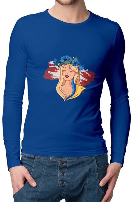 Girl on the map of Ukraine