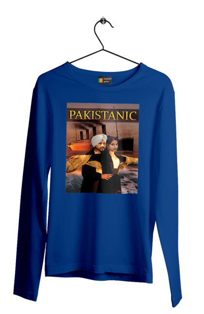 Чоловічий лонгслів з принтом "Pakistanic". Гумор, кіно, креативні, пакістан, приколи, прикольні, смішні, титанік, тренди, фільми. 2070702