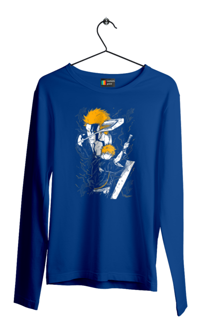 Men's longsleeve with prints Bleach Ichigo Kurosaki. Anime, bleach, ichigo, ichigo kurosaki, manga. 2070702