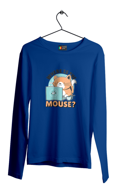 Men`s longsleeve with prints Where is the mouse?. Aitі, angular, c, code, css, html, humor, it, it specialist, javascript, jquery, koduvati, php, proger, programmer, programmers, python, react, svelt, type programmer, vue, you. 2070702