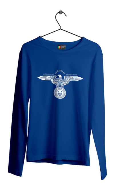 Чоловічий лонгслів з принтом "Орел і Тризуб". Герб, герб україни, орел, патріотичне, україна, українська символіка, українське. 2070702